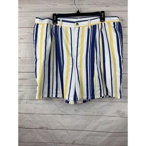 Cotton Brothers Shorts‎ Mens size 42 Bermuda Garment Dyed Blue Yellow Beachy